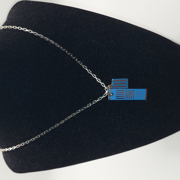 Louis Vuitton Collier Damier Colors Silver Necklace M62596